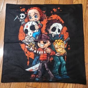 NWOT Horror Pillowcase - Cushion Cover - Chucky Freddy Jason Halloween